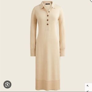 J Crew Collared Merino Wool Midi sweater dress size small